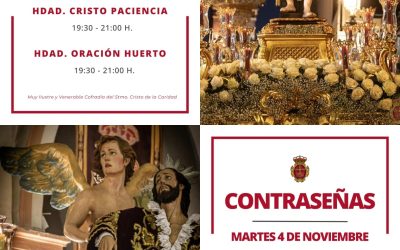 RECOGIDA CONTRASEÑAS PROCESION CRISTO DE LA PACIENCIA Y PROCESION MAGNA JUBILAR COFRADE